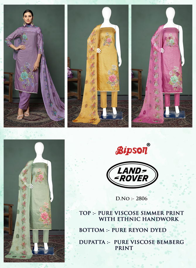 Land Rover 2806 By Bipson Viscose Printed Dress Material Wholesale Shop In Surat